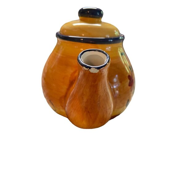 Toscana Casa Elite Hand Painted Teapot Floral Tuscan Style Ceramic Vintage - Picture 5 of 12